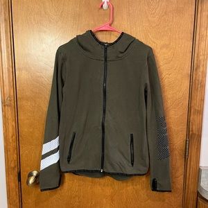 VICTORIA'S SECRET PINK olive green athletic workout jacket